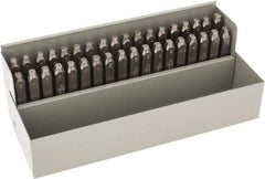 C.H. Hanson - 36 Piece, 1/8" Character Steel Stamp Set - Letters & Figures, Low Stress Round Face Dot - Exact Tool & Supply