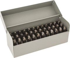 C.H. Hanson - 36 Piece, 3/16" Character Steel Stamp Set - Letters & Figures, Low Stress Round Face Full - Exact Tool & Supply