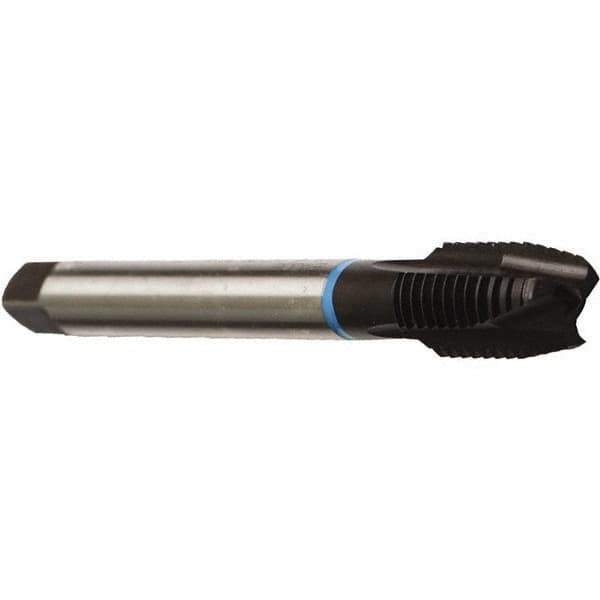 Emuge - 1/2-20 UNF, 3 Flutes, Plug Chamfer, Nitride Finish, Cobalt Spiral Point STI Tap - 0.429" Shank Diam, 0.322" Square Size, 3B Class of Fit, Series Rekord B-VA - Exact Tool & Supply