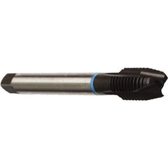Emuge - M18x1.50 Metric Fine, 4 Flute, Nitride Finish, Cobalt Spiral Point Tap - Plug Chamfer, Right Hand Thread, 110mm OAL, 25mm Thread Length, 14mm Shank Diam, 6G Class of Fit, Series Rekord B - Exact Tool & Supply