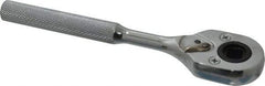 Proto - 3/8" Drive Pear Head Female Drive Ratchet - Chrome Finish, 7" OAL, 24 Gear Teeth, Standard Head - Exact Tool & Supply