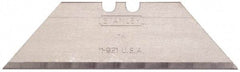 Stanley - 400 Piece Carbon Steel Utility Knife Blade - 2-7/16" OAL, 0.024" Blade Thickness - Exact Tool & Supply