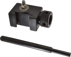 Aloris - Series CXA, #5C 5C Collet Tool Post Holder - 13 to 18" Lathe Swing, 2" OAH, 1" Centerline Height - Exact Tool & Supply