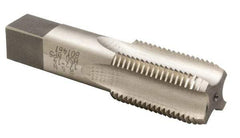 Reiff & Nestor - 1/8-27 NPSF Thread, 4 Flute Standard Pipe Tap - 2-1/8" OAL, 3/4" Thread Length, 7/16" Shank Diam, Bright Finish, High Speed Steel - Exact Tool & Supply