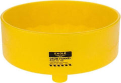 Eagle - 7" High x 18" Diam, Polyethylene, Drum Funnel - 30 to 55 Gal Drum/Pail Capacity - Exact Tool & Supply