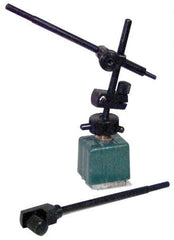 Fowler - Fine Adjustment Indicator Positioner & Holder with Base - Rectangular Base, 1-5/16" Base Height, 1-1/4" Base Length, 1-1/4" Base Width - Exact Tool & Supply