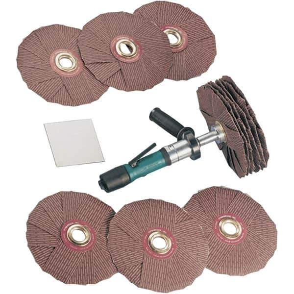 Dynabrade - 0.4 hp, 200-950 RPM Finishing Sander - 22 CFM Air Consumption, 6.21 bar Air Pressure, 1/4 NPT Inlet - Exact Tool & Supply