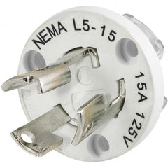 Hubbell Wiring Device-Kellems - 125V 15A NEMA L5-15P Industrial Twist Lock Plug - Exact Tool & Supply