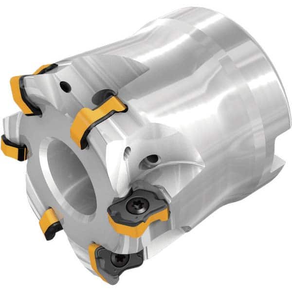 Iscar - Indexable High-Feed Face Mills; Cutting Diameter (mm): 40.00 ; Maximum Depth of Cut (mm): 0.80 ; Arbor Hole Diameter (mm): 16.00 ; Overall Height (mm): 40.00 ; Series: FFX4 ; Cutter Style: FFX4 - Exact Tool & Supply