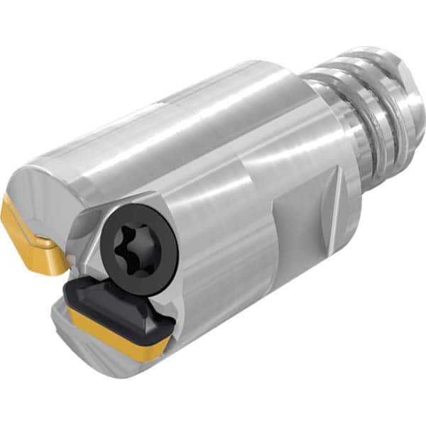 Iscar - Indexable High-Feed End Mills; Cutting Diameter (Inch): 0.0870 ; Cutting Diameter (Decimal Inch): 0.0870 ; Maximum Depth of Cut (mm): 0.60 ; Shank Type: Modular Connection ; Modular Connection Size: T05 ; Number of Cutter Inserts: 2 - Exact Tool & Supply