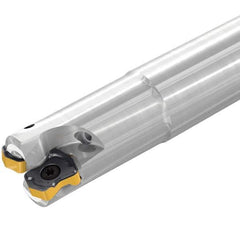 Iscar - Indexable High-Feed End Mills; Cutting Diameter (mm): 8.60 ; Maximum Depth of Cut (mm): 0.80 ; Shank Type: Cylindrical ; Shank Diameter (mm): 16.00 ; Number of Cutter Inserts: 2 ; Insert Style: FFX4 - Exact Tool & Supply