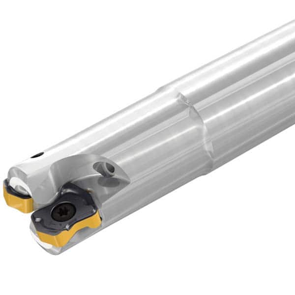 Iscar - Indexable High-Feed End Mills; Cutting Diameter (mm): 8.60 ; Maximum Depth of Cut (mm): 0.80 ; Shank Type: Weldon Flat ; Shank Diameter (mm): 20.00 ; Number of Cutter Inserts: 2 ; Insert Style: FFX4 - Exact Tool & Supply