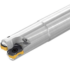 Iscar - Indexable High-Feed End Mills; Cutting Diameter (Inch): 0.7090 ; Cutting Diameter (Decimal Inch): 0.7090 ; Maximum Depth of Cut (mm): 0.80 ; Shank Type: Weldon Flat ; Shank Diameter (Decimal Inch): 1.0 ; Number of Cutter Inserts: 4 - Exact Tool & Supply