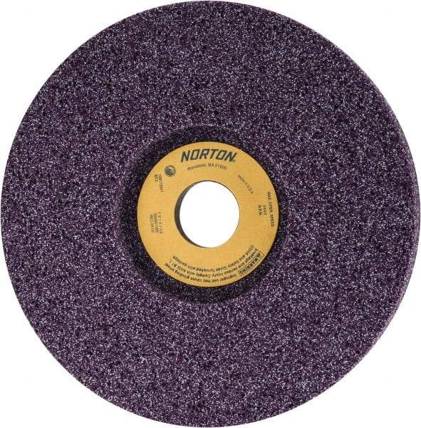 Norton - 7" Diam x 1-1/4" Hole x 1" Thick, I Hardness, 80 Grit Surface Grinding Wheel - Aluminum Oxide, Type 5, Medium Grade, 3,600 Max RPM, Vitrified Bond, One-Side Recess - Exact Tool & Supply
