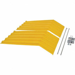 Vestil - Yellow Polypropylene Self-Dumping Hopper Poly Lid - Use with Dumpers - Exact Tool & Supply