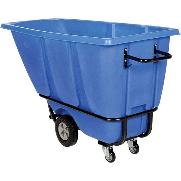Vestil - 1,400 Lb Load Capacity, Polyethylene Tilt Truck - 28" Wide x 62" Long x 35" High - Exact Tool & Supply