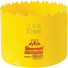 Starrett - 2-7/8" Diam, 2" Cutting Depth, Hole Saw - High Speed Steel Saw, Toothed Edge - Exact Tool & Supply