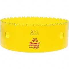 Starrett - 5-1/2" Diam, 2" Cutting Depth, Hole Saw - High Speed Steel Saw, Toothed Edge - Exact Tool & Supply