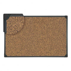 UNIVERSAL - Cork Bulletin Boards Style: Open Cork Bulletin Board Color: Black - Exact Tool & Supply