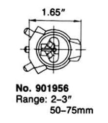 Mitutoyo - 2 to 3" Bore Gage Measuring Head - Replacement Head for 545-136S, Bore Gages 06253595, 06253538, 06253470 - Exact Tool & Supply