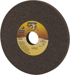 Norton - 7" Diam x 1-1/4" Hole x 1/2" Thick, F Hardness, 60 Grit Surface Grinding Wheel - Aluminum Oxide, Type 1, Medium Grade, 3,600 Max RPM, Vitrified Bond, No Recess - Exact Tool & Supply
