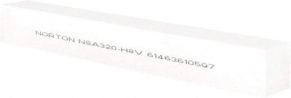 Norton - 320 Grit Aluminum Oxide Square Dressing Stick - 8 x 1 x 1, Extra Fine Grade, Vitrified Bond - Exact Tool & Supply