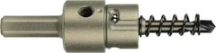 Milwaukee Tool - 11/16 to 3" Tool Diam Compatibility, 3-Flat Shank, Steel Integral Pilot Pin with Detachable Pilot Drill Bit, Hole Cutting Tool Arbor - 11/16" Min Chuck, Round Shank Cross Section, Quick-Change Attachment, For Hole Saws - Exact Tool & Supply