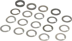 Precision Brand - 1/2 Inch Inside Diameter, 3/4 Inch Outside Diameter, 1/8 Inch Keyway Width, Steel Machine Tool Arbor Spacer Set - 0.001 to 0.125 Inch Thick, Use with Gang Cutters, Grinding Tools, Milling Cutters, Saws, Slitting Blades, 19 Pieces - Exact Tool & Supply