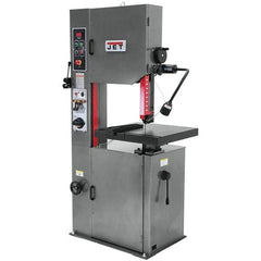 Jet - 15-1/2 Inch Throat Capacity, Variable Speed Pulley Vertical Bandsaw - 82 to 330 (Low), 985 to 3950 (High) SFPM, 2 HP, Three Phase - Exact Tool & Supply