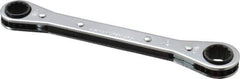 Proto - 1/2" x 9/16" 12 Point Ratcheting Box Wrench - Double End, 1-5/8" Head Diam x 1/2" Head Thickness, 6-3/4" OAL, Steel, Chrome Finish - Exact Tool & Supply