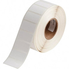 Brady - 1-1/2" Wide x 3/4" Long, White Polypropylene Inkjet Label - For BradyJet J2000 - Exact Tool & Supply