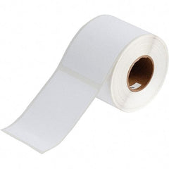 Brady - 4.33" Wide x 2-61/64" Long, White Vinyl Inkjet Label - For BradyJet J2000 - Exact Tool & Supply