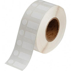 Brady - 1/2" Wide x 1" Long, White Polypropylene Inkjet Label - For BradyJet J2000 - Exact Tool & Supply