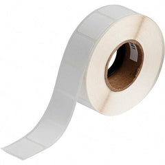 Brady - 1" Wide x 1" Long, White Polypropylene Inkjet Label - For BradyJet J2000 - Exact Tool & Supply