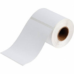 Brady - 6.1" Wide x 4-1/8" Long, White Polyester Inkjet Label - For BradyJet J2000 - Exact Tool & Supply