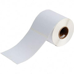 Brady - 6.1" Wide x 4-1/8" Long, White Vinyl Inkjet Label - For BradyJet J2000 - Exact Tool & Supply