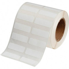 Brady - 1/2" Wide x 1-1/2" Long, White Polypropylene Inkjet Label - For BradyJet J2000 - Exact Tool & Supply