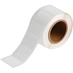 Brady - 1" Wide x 1-1/2" Long, White Polypropylene Inkjet Label - For BradyJet J2000 - Exact Tool & Supply