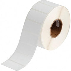 Brady - 1" Wide x 2" Long, White Polypropylene Inkjet Label - For BradyJet J2000 - Exact Tool & Supply
