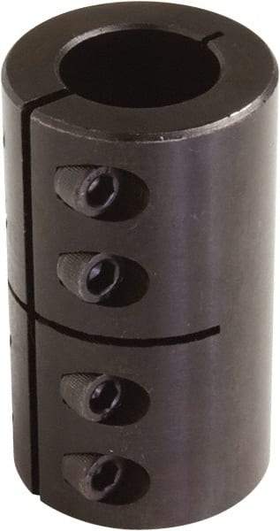 Climax Metal Products - 3/4" Inside x 1-1/2" Outside Diam, One Piece Split Clamping Collar - 2-1/4" Long - Exact Tool & Supply