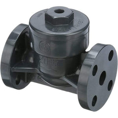 Asahi/America - 1-1/2" PVC Check Valve - Spring Check, Flanged, 150 WOG - Exact Tool & Supply