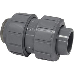 Asahi/America - 1" PVC Check Valve - True Union Ball Check, Socket x Thread, 150 WOG - Exact Tool & Supply