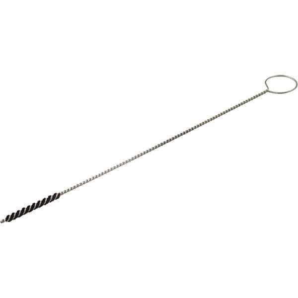 Brush Research Mfg. - 2 Rows x 7 Columns Nylon Cleaning Brush - 1/2" Brush Length, 7-1/4" OAL, 1/2 Trim Length, Plastic Curved Back Handle - Exact Tool & Supply
