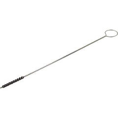 Brush Research Mfg. - 2 Rows x 7 Columns Nylon Cleaning Brush - 1/2" Brush Length, 7-1/4" OAL, 1/2 Trim Length, Plastic Curved Back Handle - Exact Tool & Supply