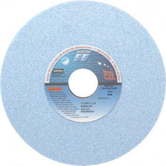 Norton - 7" Diam x 1-1/4" Hole x 3/4" Thick, I Hardness, 46 Grit Surface Grinding Wheel - Ceramic, Type 5, Coarse Grade, 3,600 Max RPM, Vitrified Bond, One-Side Recess - Exact Tool & Supply