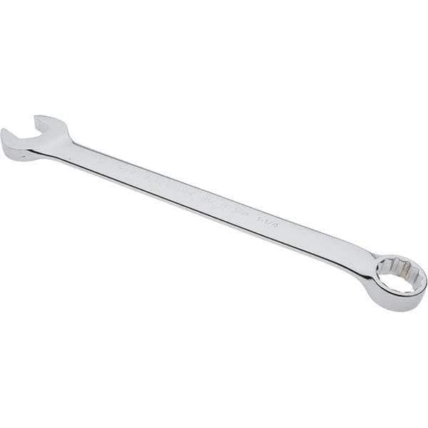 Blackhawk by Proto - 1-1/4" 12 Point Offset Combination Wrench - 15° Offset Angle, 16.9" OAL, Steel, Chrome Finish - Exact Tool & Supply