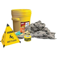 Brady SPC Sorbents - 17 Gal Capacity Universal Spill Kit - 20 Gal Polyethylene Drum - Exact Tool & Supply