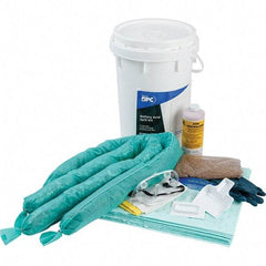 Brady SPC Sorbents - 9 Gal Capacity Hazardous Materials Spill Kit - 6.5 Gal Polyethylene Bucket - Exact Tool & Supply