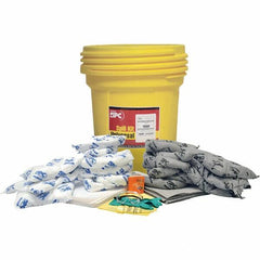 Brady SPC Sorbents - 29 Gal Capacity Oil Only & Universal Spill Kit - 30 Gal Polyethylene Drum - Exact Tool & Supply
