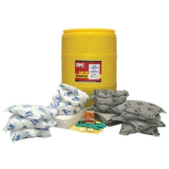 Brady SPC Sorbents - 38 Gal Capacity Oil Only & Universal Spill Kit - 55 Gal Polyethylene Drum - Exact Tool & Supply